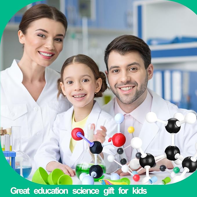 Comprehensive Chemistry Molecular Model Kit 406pc Organic and Inorganic STEM Set,Middle,High School,and College Supplies, Educational Science Set Learning Structure and Reactions Student Gifts