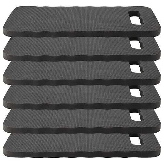 6 Pack Garden Kneeling Pads, Foam Thick Knee Pad, Kneeler Mat for Long Gardening Hours, Yoga, Prayer and Exercise 16 x 7 x 1 Inch, Black