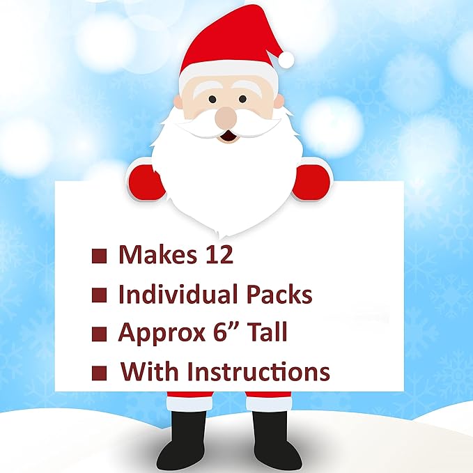 4E's Novelty Foam Kids Christmas Picture Frame Ornament Craft (12 Pack) Bulk Christmas Crafts for Kids Ages 4-8, 8-12 & Toddlers DIY Party Acitvity