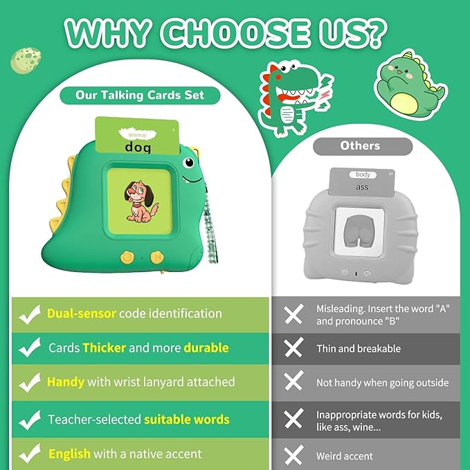 Toddler Toys Talking Flash Cards with 510 Sight Words, Montessori Learning Toys for Toddler 1-3 2-4, Autism Sensory Speech Therapy Toys for Boys Girls 2 3 4 5 6 Year Old Kids Gifts