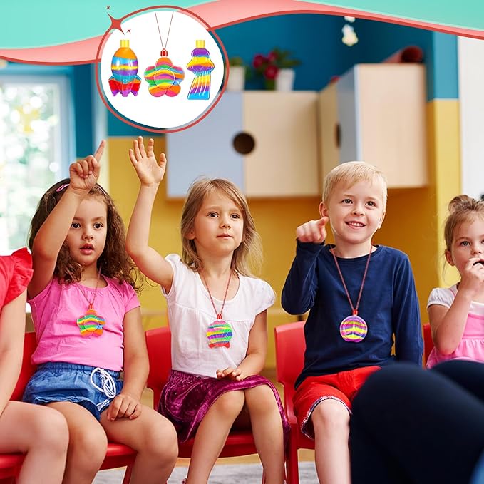 Libima 100 Pcs Sand Art Necklaces for Kids Bulk Sand Art Bottle, Colored Sand for Crafts Create Your Own Sand Art Sets for DIY Craft Making Classroom Activities Party Favors, Without Sand