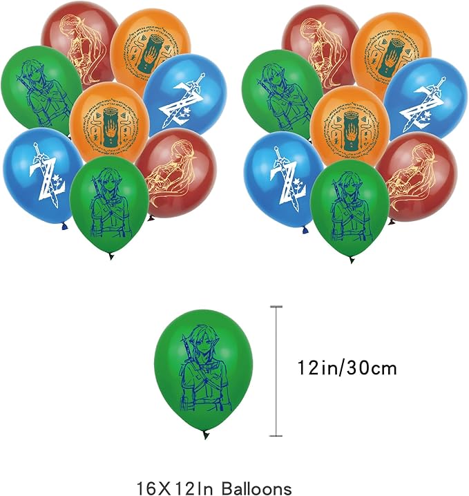 Legend Game Party Supplies, Game Birthday Supplies Include Banner, Bracelet, Balloon, Cup Cake Toppers, Cake topper for children Birthday Party