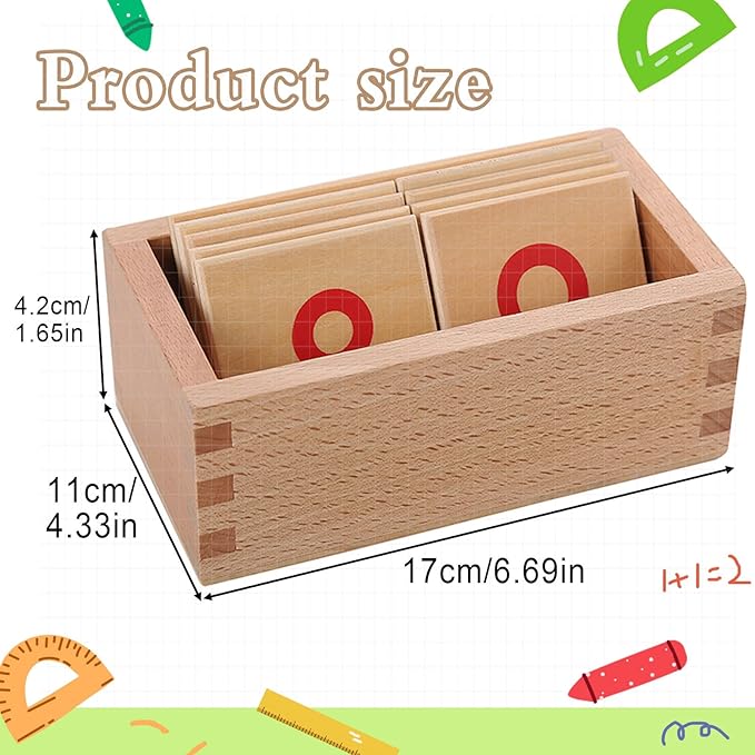 Montessori Math Materials Numeral Cards for Preschool Early Learning Tool