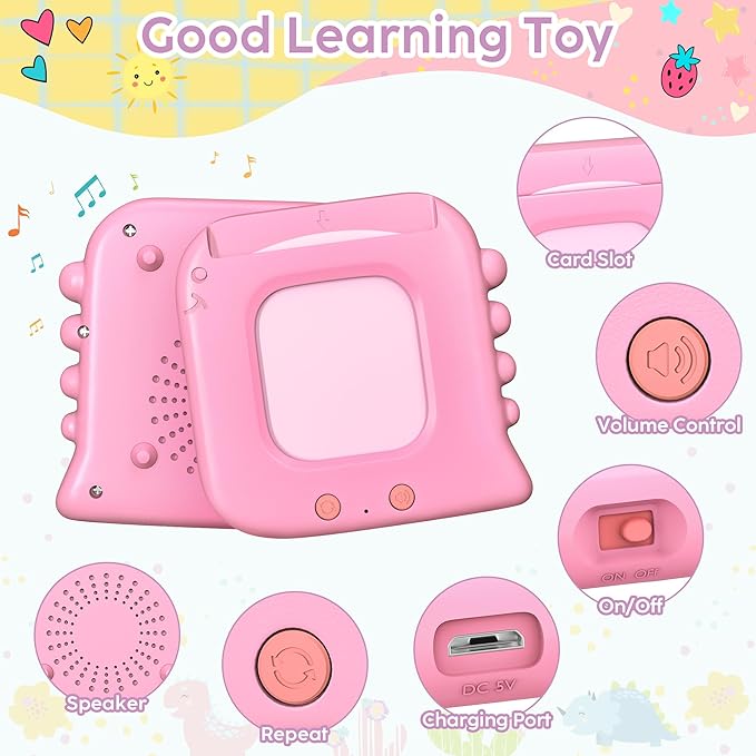 Talking Flash Cards,Kids Toddler Flash Cards with 240 Sight Words,Montessori Toys,Autism Sensory Toys,Speech Therapy Toys,Learning Educational Toys Gifts for Age 1 2 3 4 5 Years Old Boys and Girls