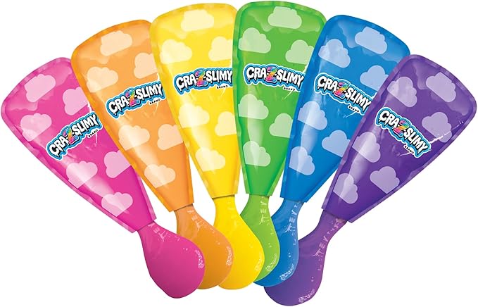CRA-Z-Slimy Over The Rainbow Slimy Creations Kit - Rainbow Slime Mixing Set, 12 Pre Made Slime Colors with Add-in Charms, Kids Arts & Crafts Set for Boys and Girls Ages 6 and Up, Ages 8 and Up