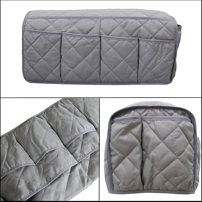 Sofa Armrest Organzier for Remote Control Holder with 14 Pockets for Recliner Organizer Armchair Caddy Organizer for Glasses Keys Phones ipads Storage, Gray