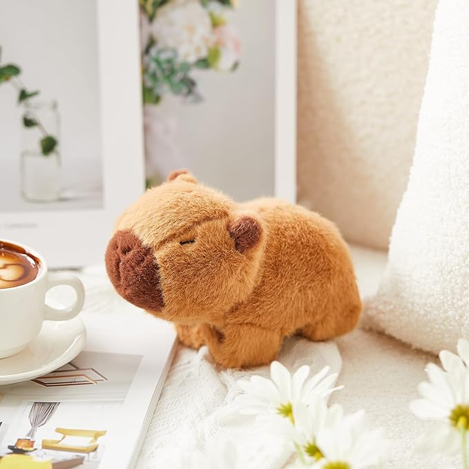 2 Pcs Animal Slap Bracelets Stuffed Animal Capybara Huggers Slap Bracelets 8.5'' Capybara Plush Toy Wrist Stuffed Animal Slap Band for Kids Birthday Party Favor Supply Gift