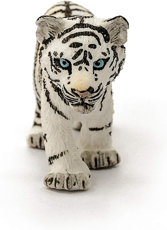 Schleich Wild Life, Animal Figurine, Animal Toys for Boys and Girls 3-8 Years Old, White Tiger Cub, Ages 3+
