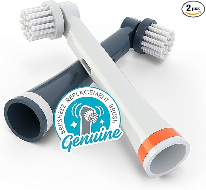 Brusheez Electronic Toothbrush Replacement Brush Heads 2 Pack (Shadow The Shark)