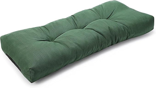 SUNROX LokGrip Non Slip Tufted Memory Foam Bench Cushion, FadeShield Water Resistant Durable Thicken Outdoor/Indoor Bench Seat Pads 36x14x4 inch, Heather Fern