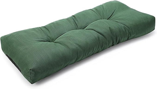 SUNROX LokGrip Non Slip Tufted Memory Foam Bench Cushion, FadeShield Water Resistant Durable Thicken Outdoor/Indoor Bench Seat Pads 48x16x4 inch, Heather Fern