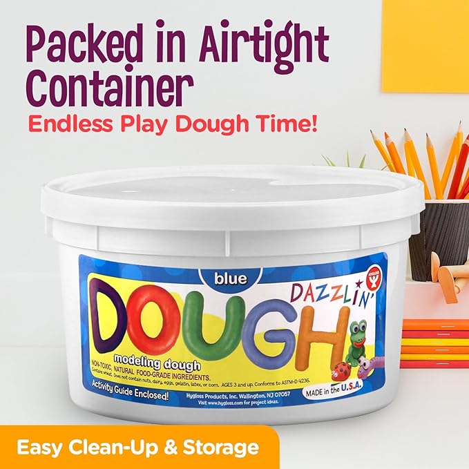 Hygloss 5 lb. Green Lime Scented Modeling Dough - Bulk Pack for Classroom Use, Dough for Kids, Non-Toxic, Multi-Use dough, Ideal for Creative