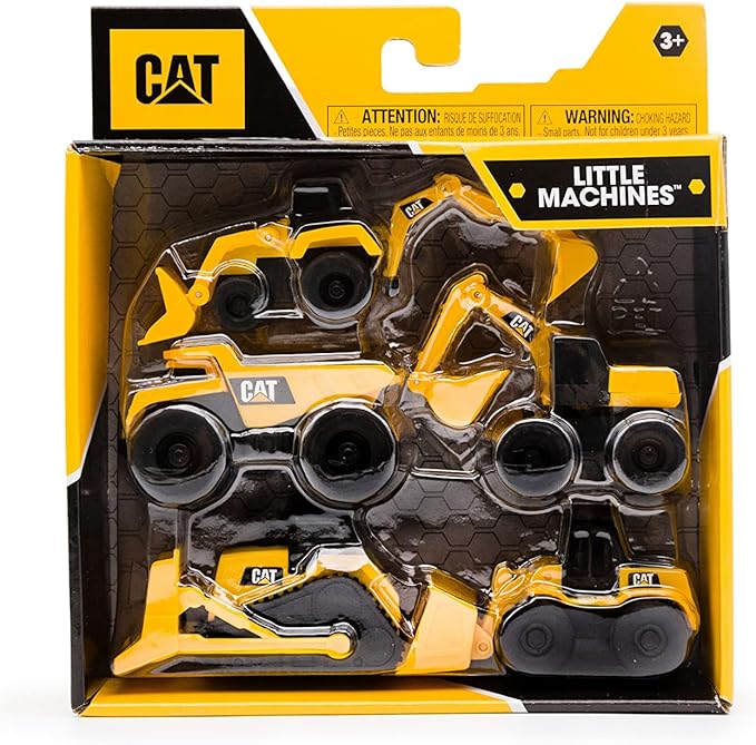 Cat Construction Little Machines 5 Pack - Great Cake Toppers