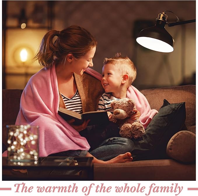 Buryeah 10 Pcs Fleece Blanket Bulk Soft Warm Blankets Cozy Fleece Lightweight Throw Blankets Plush Pet Throw Blanket for Home Bed Sofa Office Wedding Gifts Travel(50" X 60",Lavender Purple)