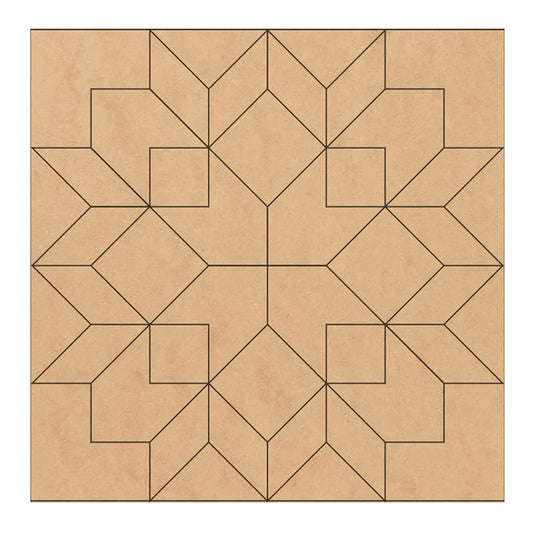 Large Flower Barn Quilt Wood Pattern Kit Craft for Adults, Blanket Block DIY Wall Art to Paint, Unfinished Paintable Patchwork Square Do It Yourself Sign for Home Decor Party (9 inches) AVTRBoutique