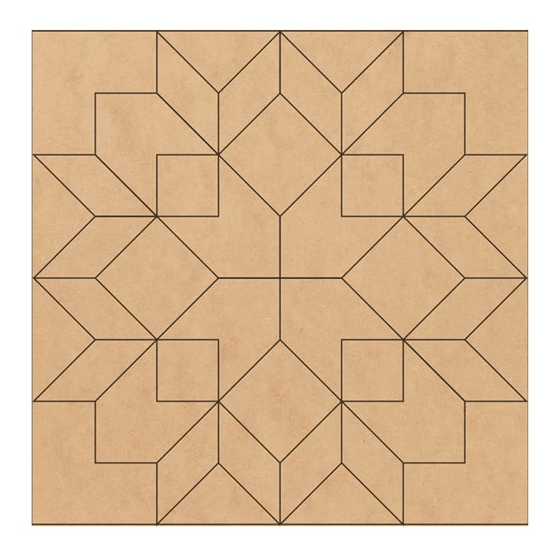 Floral Unfinished Barn Quilt Square Wooden Sign DIY Painting Kit for Adults, Country Decor Canvas Quilts Blocks for Painting (12 inches, Large Flower) AVTRBoutique