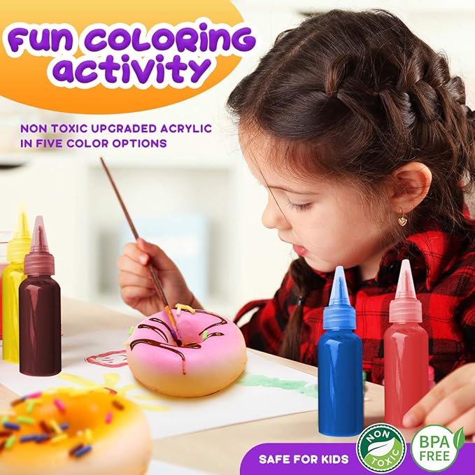 Insnug Paint Your Own Squishies Kit - Sensory Toys Squishy Painting Kit Stress Relief Squishies for Girl Kids Age 4 6 8 10 Slow Rising Squeeze Autism Toys Unicorn Gift Ice Cream Cake Milk Shake Donut