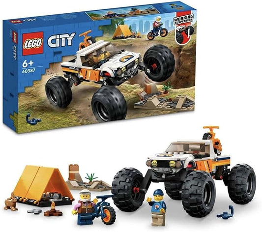 LEGO City 60387 4WD Off-Road Adventure Toy Blocks, Present, Vehicle, Glue, Boys, Girls, Ages 6 and Up