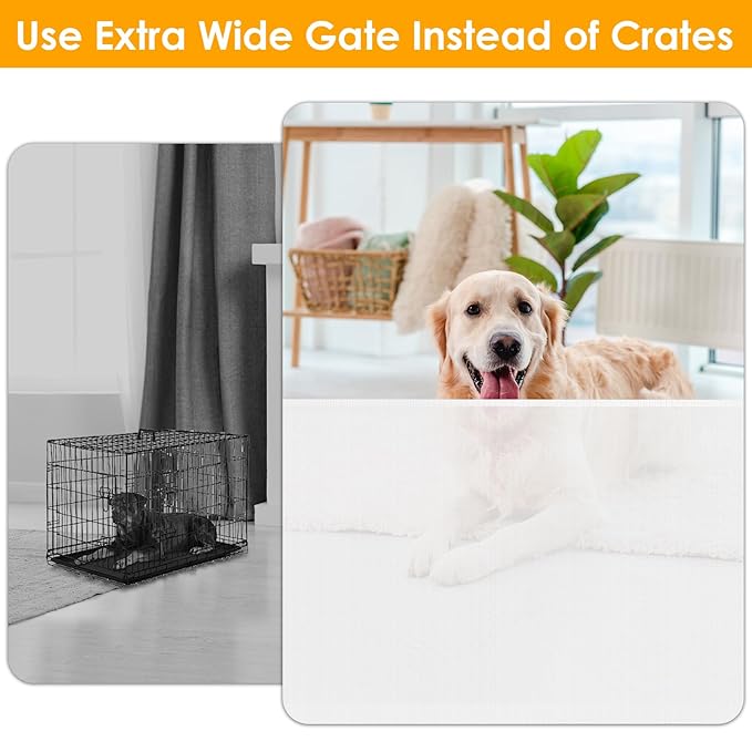 180 Inch Extra Wide Retractable Baby Gates Extra Wide Dog Gates for The House Extra Wide Pet Gates for Dogs Extra Wide Baby Gates Extra Long Baby Gates for Large Openings Extra Large Pet Gate