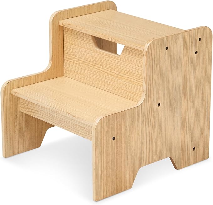 Melissa & Doug Kids Wooden Step Stool - Light Natural Finish