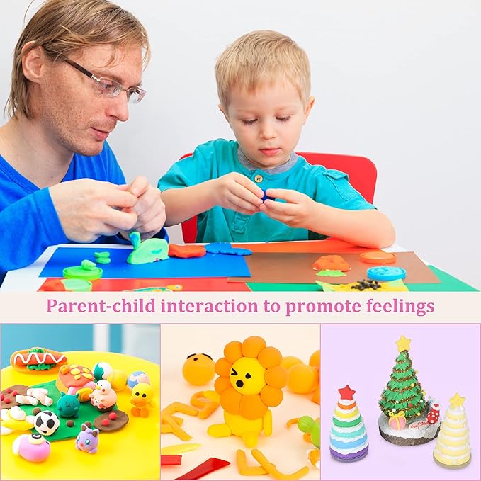 Aestd-ST Polymer Clay Kits 72Colors, Modeling Clay for Kids, Non-Stick Molding Oven Bake Clay with 20 Sculpting Tools and 82 DIY Accessories, Craft Gift for Children and Adults.