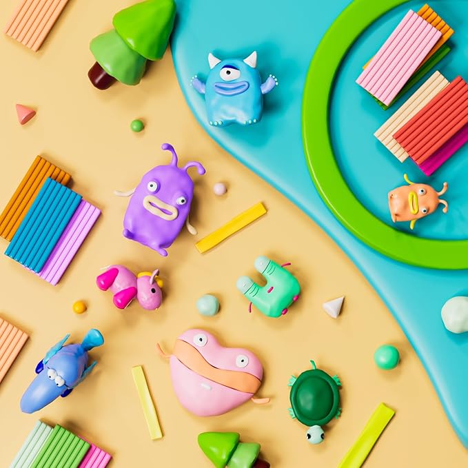 CiaraQ Polymer Clay 51 Colors, Modeling Clay for Kids, Oven Bake Clay with Sculpting Tools, Non Toxic, Ideal for Sculpture, Crafting, DIY Projects. (Assorted Colors, 0.7oz/Colors)