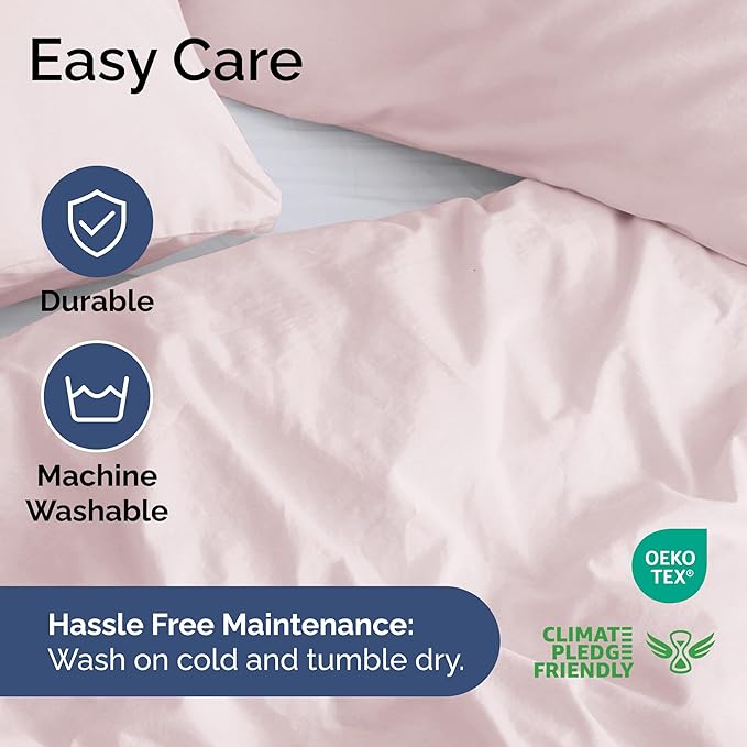 Duvet Cover Cal King Size Set - Extra Soft Cal King Size Duvet Cover 104 x 98 with 2 Pillow Shams - Hotel Luxury & Fade Free w/Zipper Closures & Ties - Comfy Breathable Bedding Set (Lavender Pink)