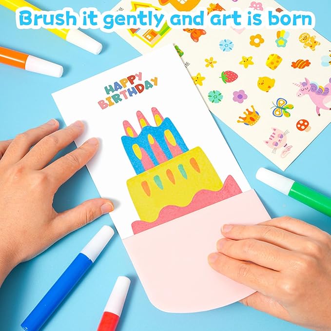 20-Piece Rainbow Scratch Art Set for Kids – DIY Scratch Paper Art Kit, Creative Postcards, Fun Toddler Party Activities & Unique Gift Ideas