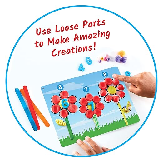 hand2mind Counting and Sorting Sensory Activity Kit, Loose Parts Play Materials for Kids, Sensory Box, Montessori Sensory Bin with Lid, Fine Motor Toys, Play Therapy Toys, Arts and Crafts Kits