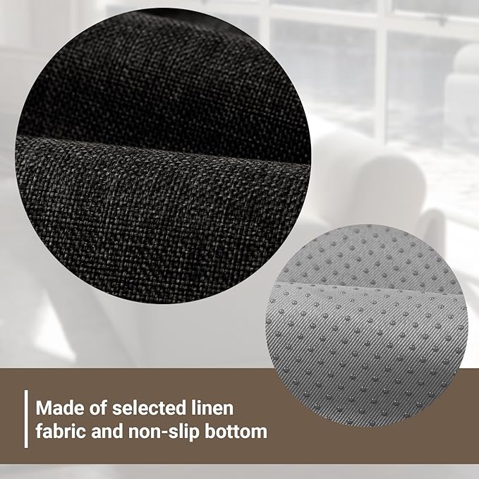 Armchair Caddy & Remote Control Holder for Couch & Recliner | Non-Slip Armrest Organizer with 6 Pockets for TV Remote, Phone, Tablet, Magazine & More, 19 x 35 Inches, Black