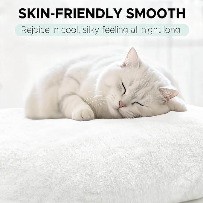 Body Pillow for Adults - Soft Long Bed Pillows Insert for Sleeping - Shredded Memory Foam and Removable Washable Cover - Swan Shaped Pregnancy Side Sleeper Pillow 49 Inch (Off White)