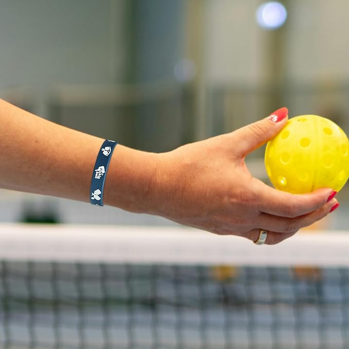 FSHANEE Pickleball Rubber Bracelets Pickleball Party Supplies Pickleball Silicone Wristbands Pickleball Party Gift Bag Fillers Goodie Bag Stuff, Set of 24 Counts