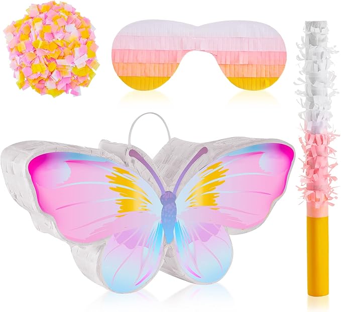 Lewtemi Piñata Party Decorations with Stick Blindfold and Confetti for Party Decorations Centerpiece, Photo Prop, Birthday, Funny Anniversary