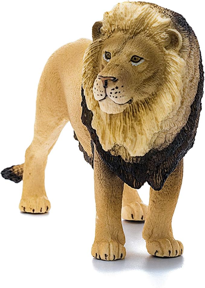 Schleich Wild Life Realistic King of The Jungle Lion Toy Figurine - Highly Durable Realistic Wild African Lion Action Figure Toy, Education and Fun for Boys and Girls, Gift for Kids Ages 3+