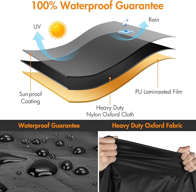 WLEAFJ Outdoor Chair Covers Waterproof, Black Lawn Patio Furniture Covers, Heavy Duty Wicker Garden Sofa Chair Cover, 2 Pack - 35" W x 38" D x 31" H