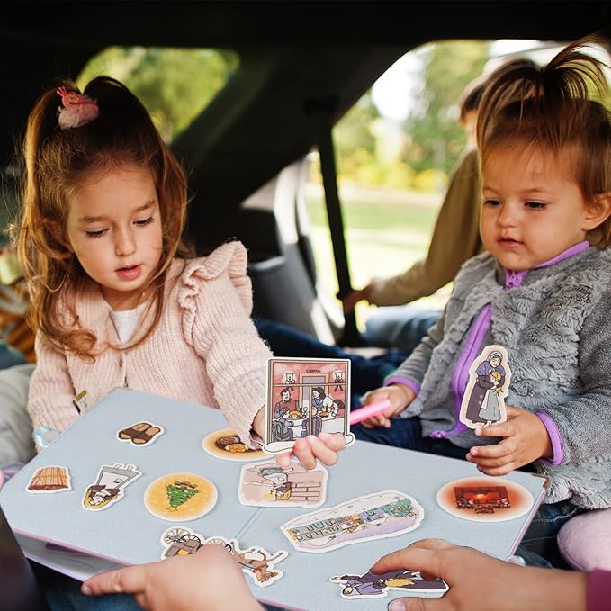 CHEFAN Foldable Felt Board for Toddlers Stand Flannel Board for Kids as Learning Board for Preschool Classroom and Daycare | Use with Felt Set Felt Book as Story Telling Board | Purple Medium