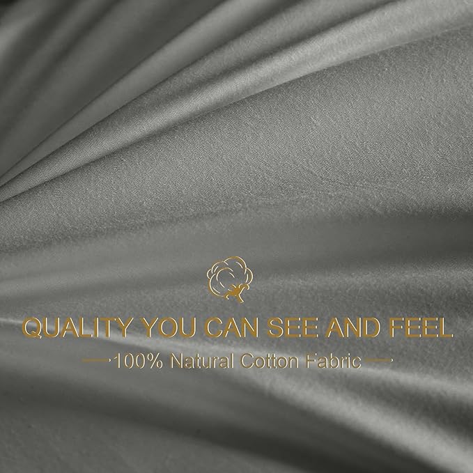 Goose Down Body Pillows for Adults, Large Body Pillow for Side Sleeper, Hugging Feather Body Pillow Insert, Cooling Full Length Long Pillow for Bed with 100% Organic Cotton Shell, 20"x72" Dark Grey