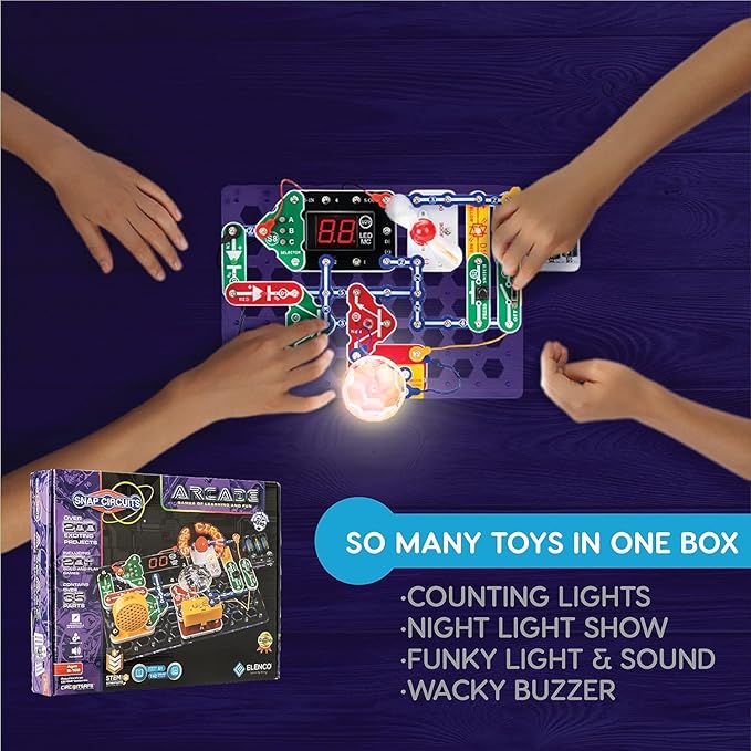 Snap Circuits “Arcade”, Electronics Exploration Kit, Stem Activities for Ages 8+, Full Color Project Manual (SCA-200)