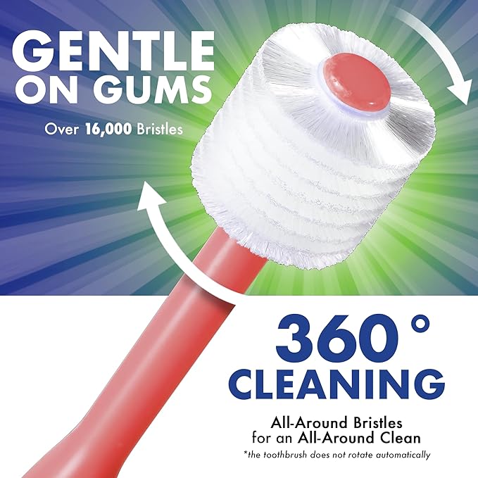 Brilliant Oral Care Child Toothbrush with Soft Bristles and Round Head, for a Kid Approved, Easy to Use All-Around Clean Mouth, Ages 2-5 Years, Pink, 3 Pack