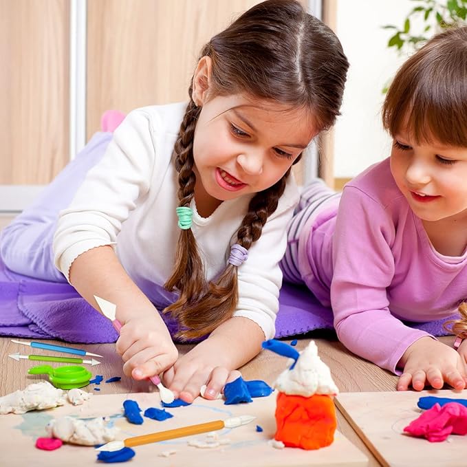 9PCS Clay Tools for Kids, Luney Double-Head Plastic Clay Sculpting Tools, for Crafts, Baking, Carving, Modeling, Shaping(Assorted Colors)