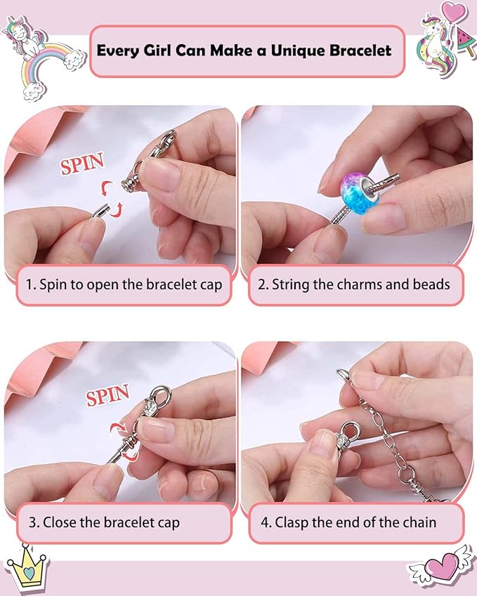 Advent Calendar 2024 Girls, Jewelry Making Kit Charm Bracelet Advent Calendar for Kids Countdown to Christmas, DIY Christmas Arts and Crafts for Girls Age 4-12, Teenagers, Teens Girl, Adults, Women