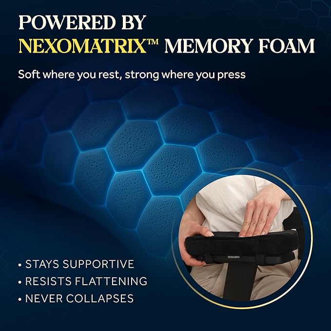 WESTERN COMFORT Thick Armrest Pads - Memory Foam Office Chair Arm Pads - Arm Rest for Desk Chair & Gaming Chair Armrest Pads - Chair Arm Covers - Elbow Support
