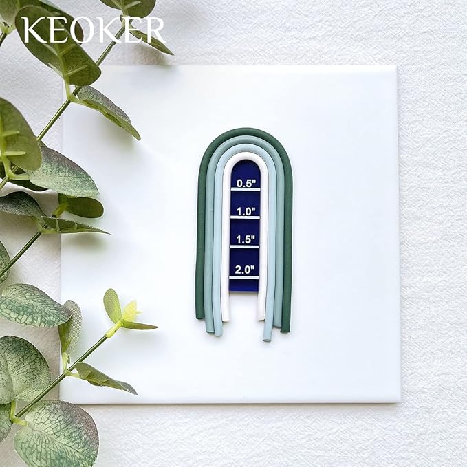 Keoker Polymer Clay Acrylic Rainbow Arch Guide Set, 3 Size for Polymer Clay Earrings, Polymer Clay Earrings Jewerlry Supplies, Polyemr Clay Earings Tools