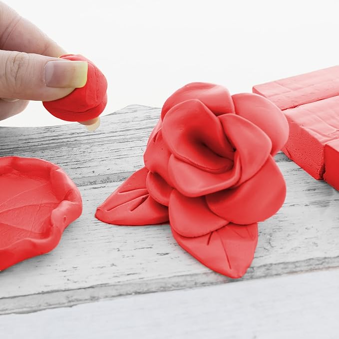 BAZIC Modeling Clay Red Color 1 LB, Light Dough Art Craft, Non Toxic Gift for Artist Kids Toddler Boys Girls, Bulk for Classroom, 1-Pack