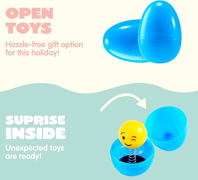 JOYIN 160 PCS Prefilled Easter Eggs with Assorted Toys, Stuffed Egg Hunt Supplies, Basket Stuffers Fillers, Classroom Prizes, Party Favors