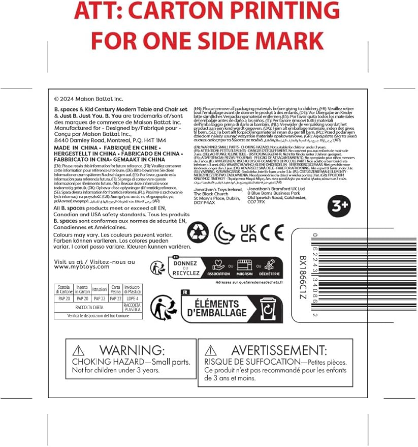 B. toys- B. spaces- Table and Chair Set- Furniture For Toddlers- 1 Craft Table & 2 Chairs- Natural Wooden Legs- Mint- 3 years +