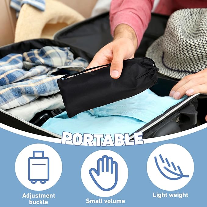 FACULX 2 Pack Airplane Foot Hammock, Footrest Hammock with Eye Mask for Plane Travel, Adjustable Airplane Foot Hammock or Office Footrest, Plane Footrest for Long Flight,Airplane Essentials, Black