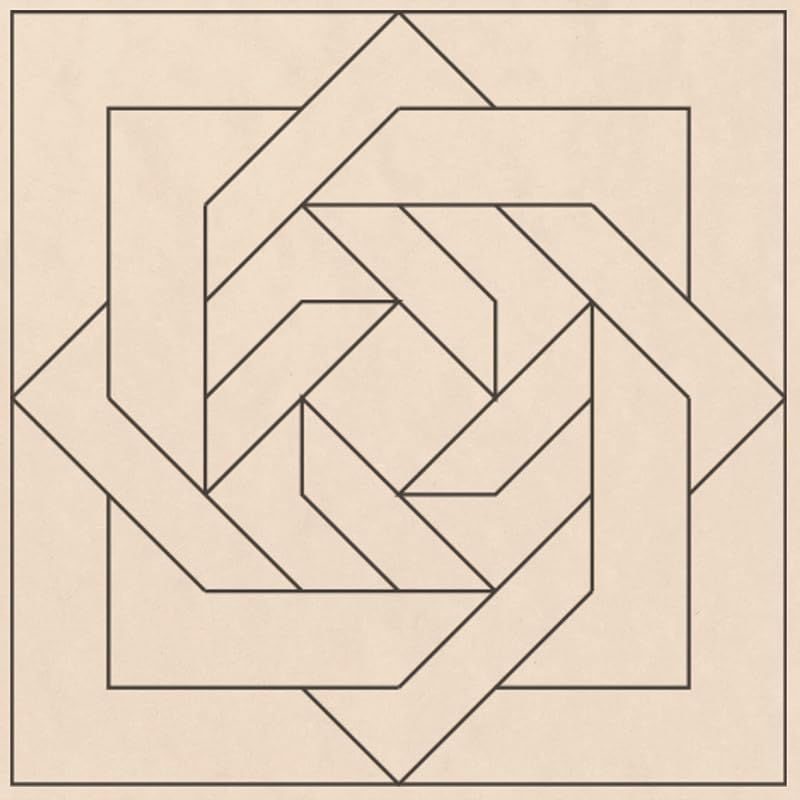 Large Unfinished Barn Quilt Kit Square Wooden Sign to Paint, Country Decor Wall Art Quilts Block Painting Kits (15 inches, Slip Knot) AVTRBoutique