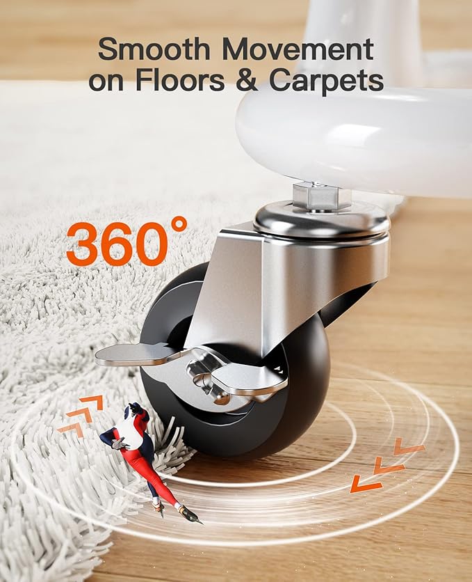 Pipishell 3 Tier Rolling Cart - Art & Craft Organizer Cart with Hanging Cups & Hooks - White Metal Storage Carts with Wheels Perfect for Craft Room, Office, Kitchen, Bedroom, Bathroom, Laundry Room