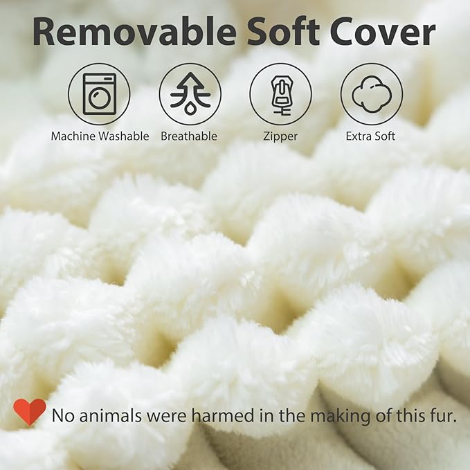 ENITYA Back Pillow for Bed Sitting up, Reading Pillow for Sitting in Bed Adult, Back Support Chair Pillow for Sitting up Reading/Resting/Post Surgery/Watching TV/Gaming,Ivory